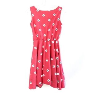 True Love floral print skater dress made in Greece sun open back casual summer S